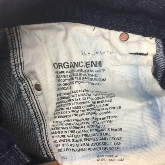 Nudie Jeans Slim Jim Organic Dry Denim Jeans Men's Size 30x32 - Picture 3 of 6